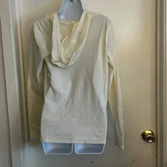 DKNY Jeans white hoodie women's size medium long sleeve - Picture 2 of 11